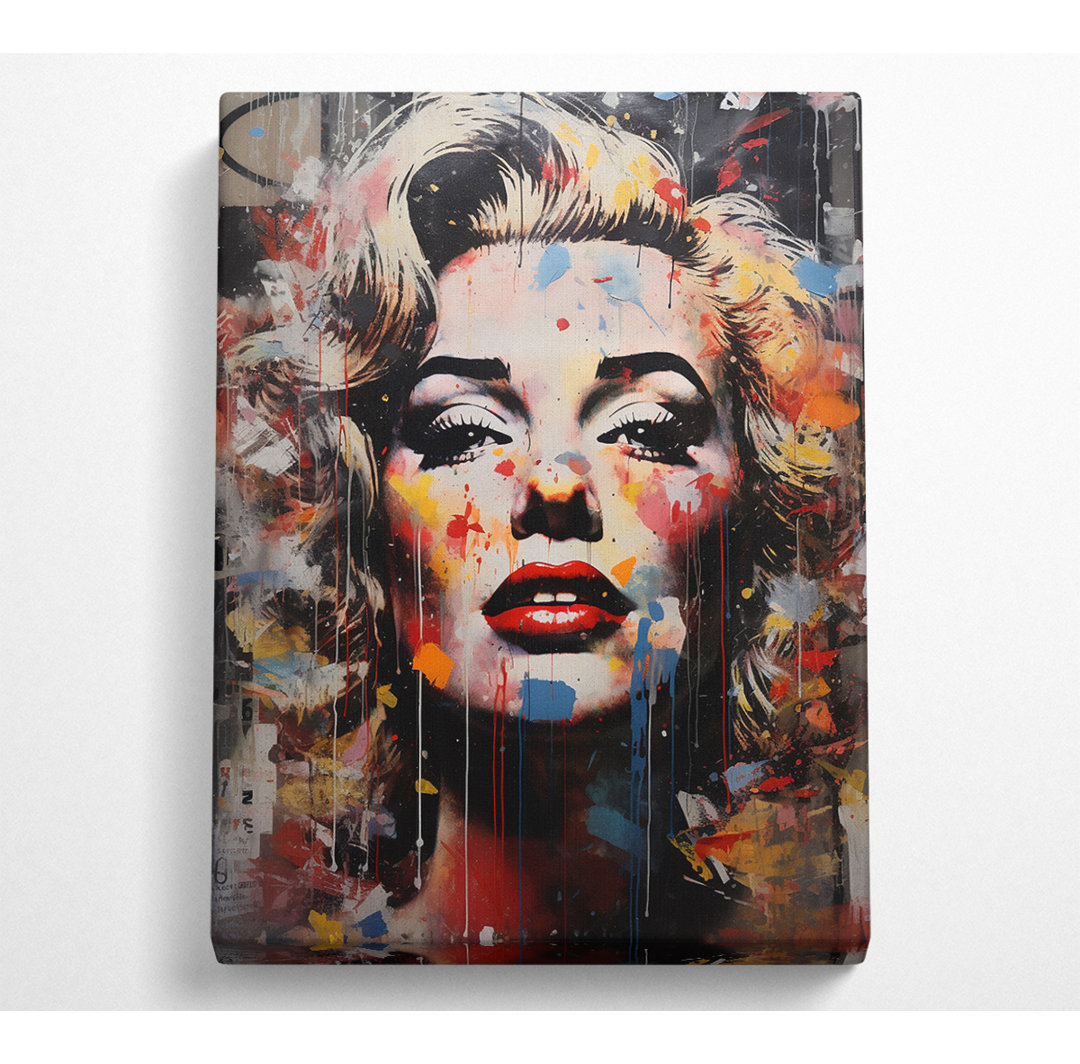 Marilyn Monroe Urban Paint Splash - Kunstdrucke auf Leinwand