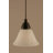 Cord Hung Mini Pendant Shown In Black Copper Finish With 10" Amber Crystal Glass-32464170-32464180-32464196