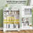 Bathroom Floor Cabinet w/2 Sliding Doors & Adjustable Shelves for Small Spaces