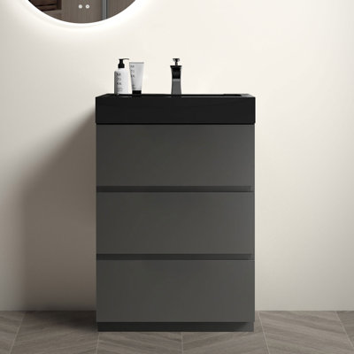 Davorin 24.19'' Free Standing Single Bathroom Vanity with Manufactured Wood Top -  Latitude Run®, 380520E50830420FBB65586EF91430DB