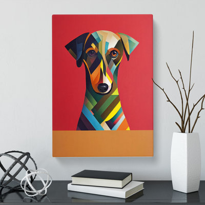 Dachshund Contemporary - Wrapped Canvas