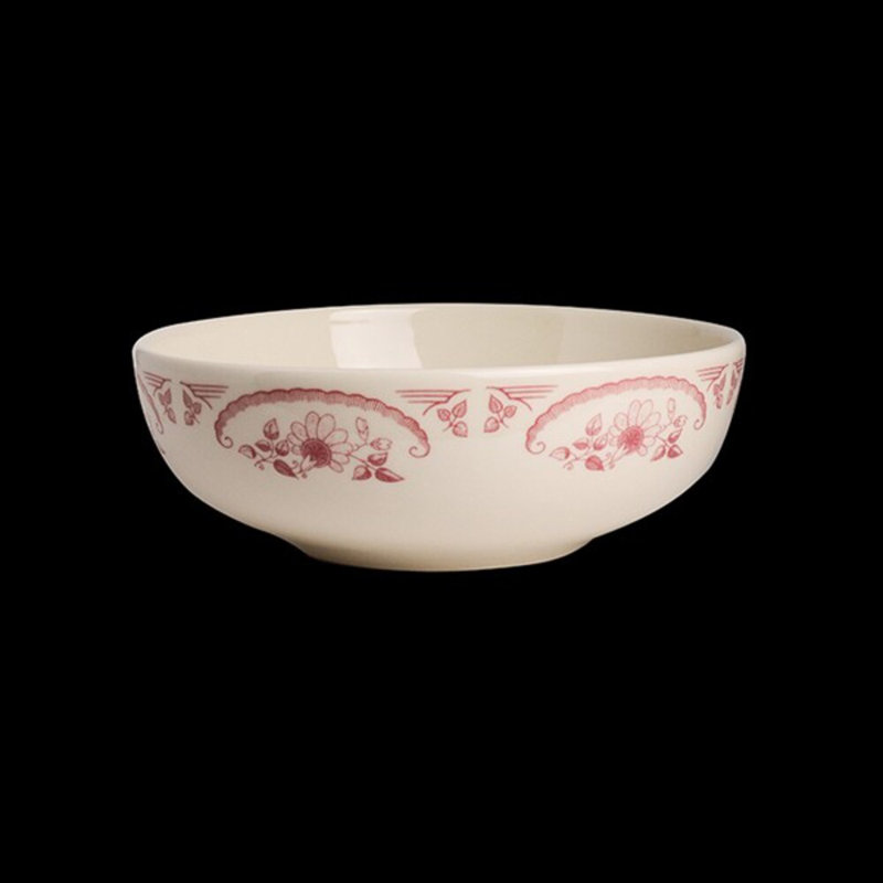 Bol bistro AMERICAN ROSE, Blanc/rouge