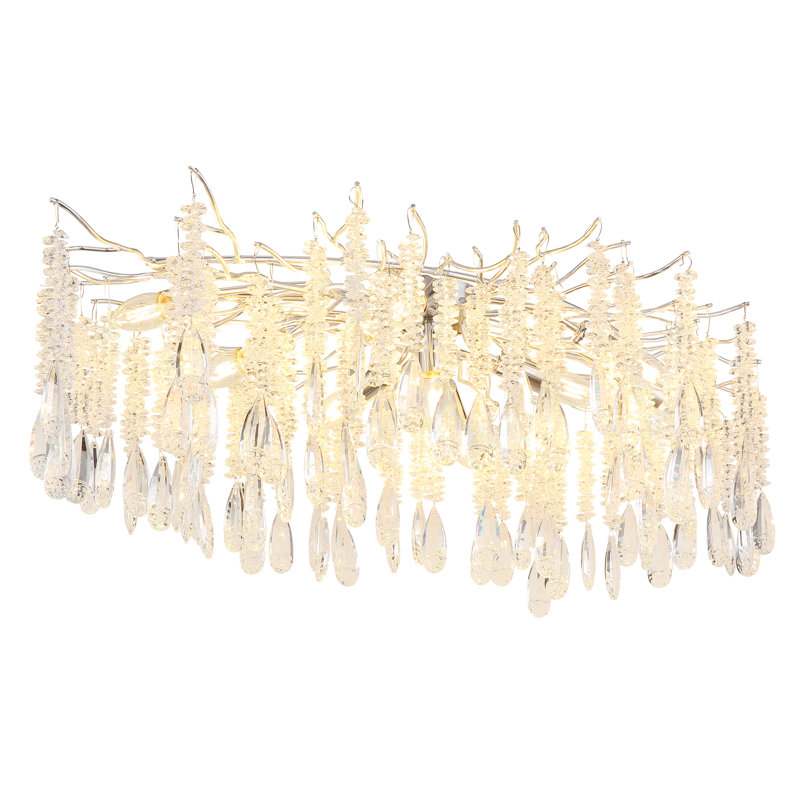 Glass Flush Mount, 10 Lights