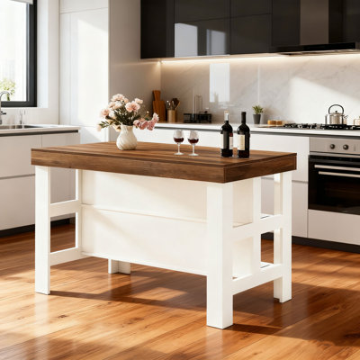 Îlot de cuisine avec tablettes de rangement pour la salle à manger de cuisine