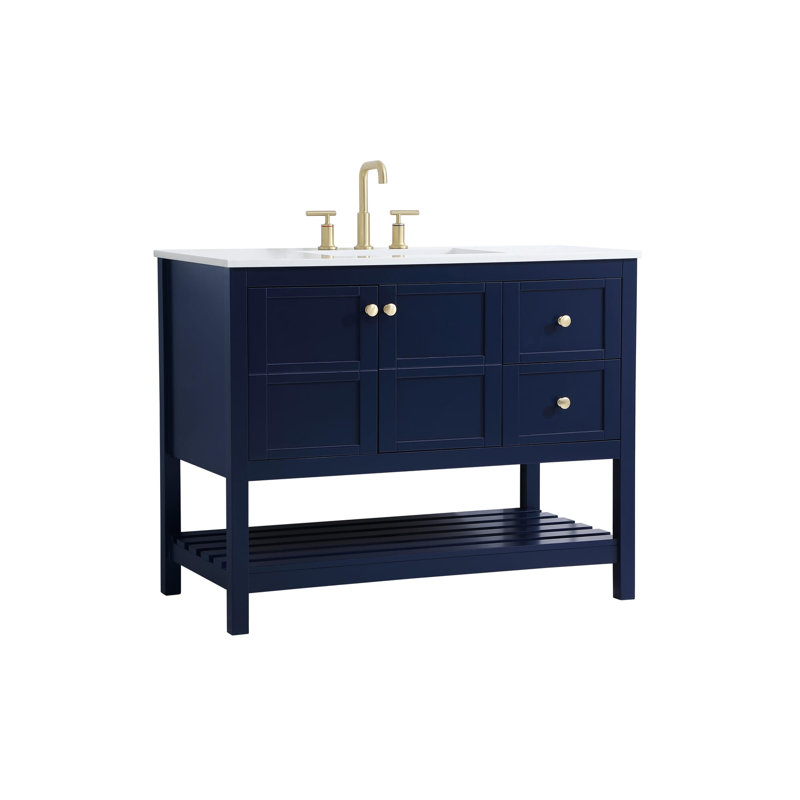 Ensemble de meuble-lavabo simple 42 po Krish, Bleu