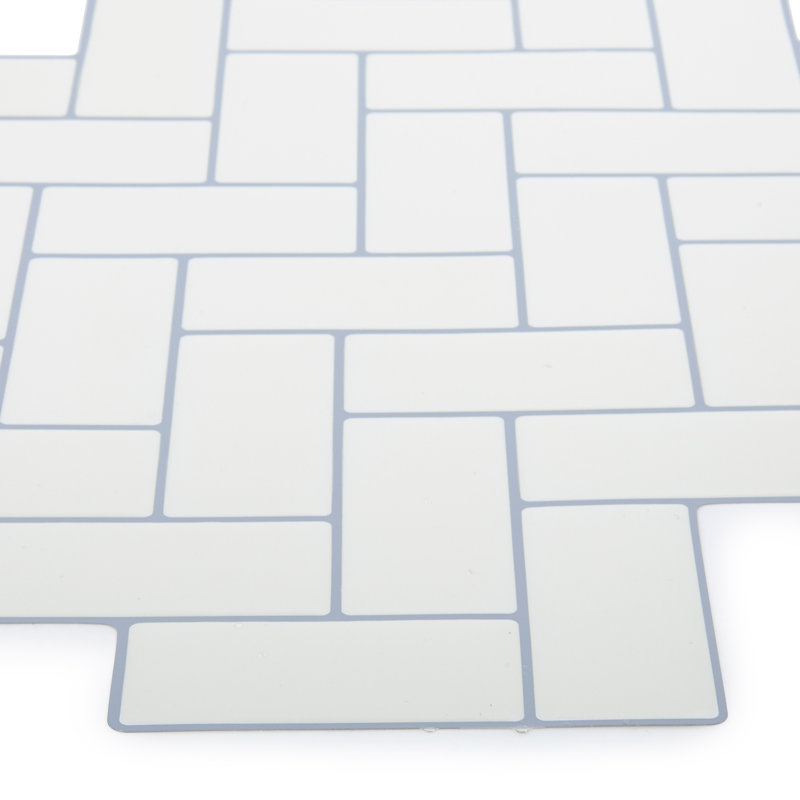 10'' W x 10'' L PVC Peel and Stick Mosaic Tile, White