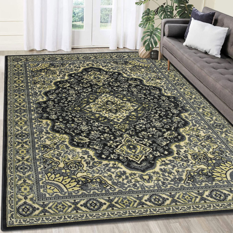 Tapis de salon Tapis d'intérieur grand tapis pelucheux court, Rectangle 10 pi x 13 pi