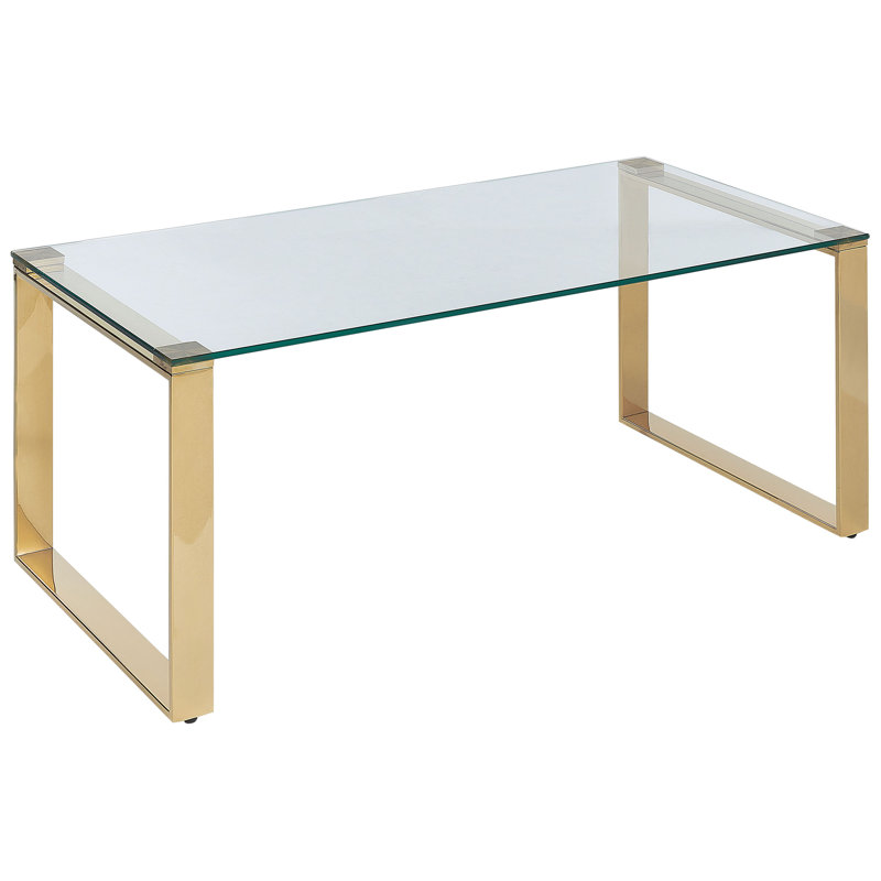Cambrey Sled Coffee Table, Gold 