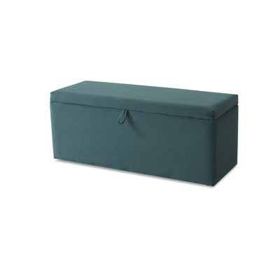 120cm Wide Rectangle Solid Colour Ottoman with Storage