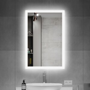 Wrought Studio Amirie Bathroom led mirror Frameless Anti-Fog ...