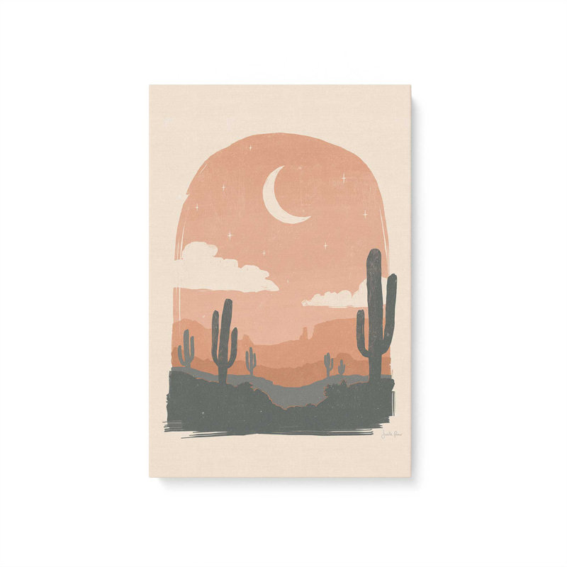 Cactus Silhouettes II sur toile tendue, H 30 po x l 20 po