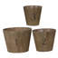 Ensemble de 3 pots à fleurs Thornton, L: 8,3 x 8,3 x 6,5 po, M: 6,8 x 6,8 x 6,1 po, S: 5,3 x 5,3 x 5,1 po
