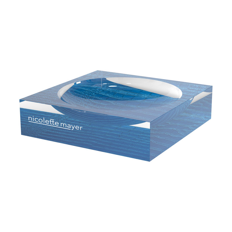 Crocodile Acrylic Candy Catchall Dish, Kyoto Blue