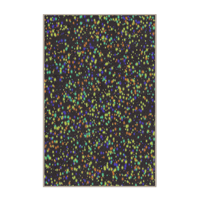 Tapis décoratif noir Salley, Rectangle 5 pi x 7 pi