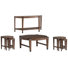 Guilliams Round Cocktail Table With 2 Nesting End Table And Demilune Sofa Table