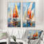 "Voiliers abstraits" - 2 pièces sur toile-1674097318-1674097312