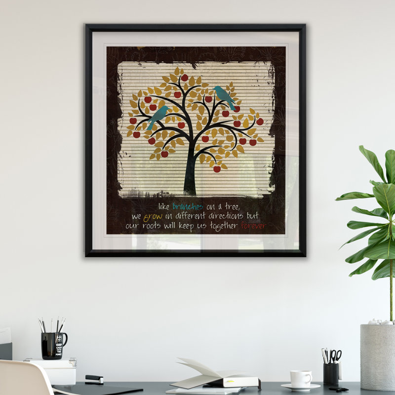Family Tree - reproduction de cadre photo sur papier, H 26,5 po x l 26,5 po x P 1,5 po