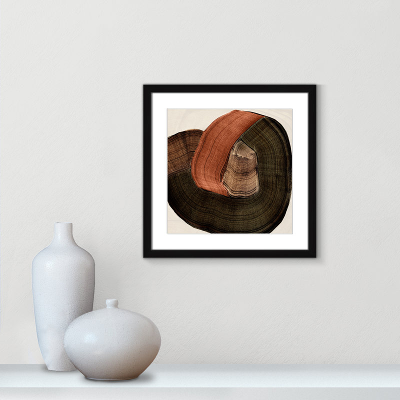 «Folded Earth II» par , Imprimé mat, L 17 po x H 17 po, Noir satiné