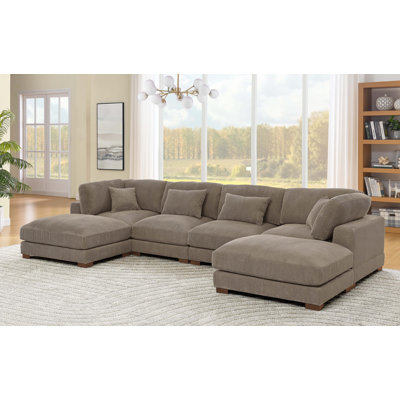 Andreco Corduroy U-Shaped Sectional Reversible
