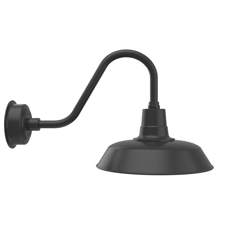 Luminaire de grange d’extérieur oldage, Noir mat, 19.025" H x 21" W x 14.25" D