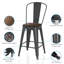 Chaise d'appoint empilable en fer Forontenac-1375807228