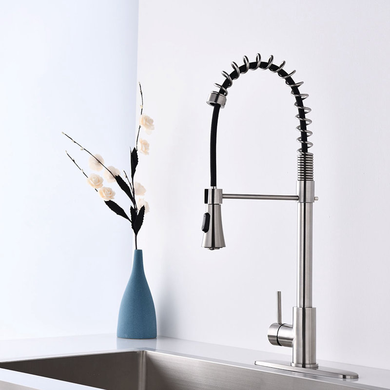 INLE Pull Down Kitchen Faucet, Brushed Nickel
