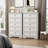 Valera 27.5'' W Vintage 5-Drawer  Dresser with Bronze-Colored Handles-114309308