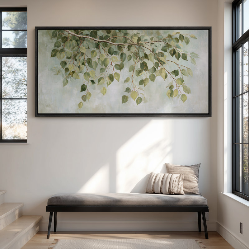 Art mural classique avec fleurs en fleurs, Noir, H 30 po x l 60 po