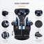 Fauteuil inclinable de jeu de course simple en similicuir noir avec porte-gobelet pour salle de divertissement