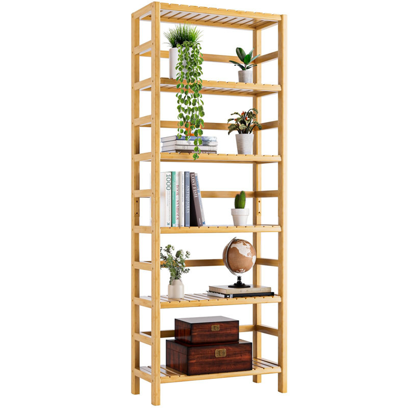 Borreri 161cm H x 60cm W Etagere Bookcase, Natural