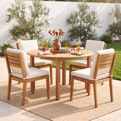 Alyisa 47" Eucalyptus Patio Dining Table