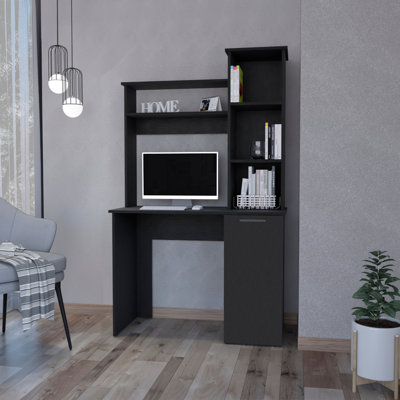 Carson 38.7" Computer Desk with Hutch and Storage Cabinet