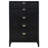 Oressa 5-drawer Bedroom Chest Black