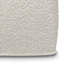 Pouf carré en polyester avec boucle ivoire Chantal