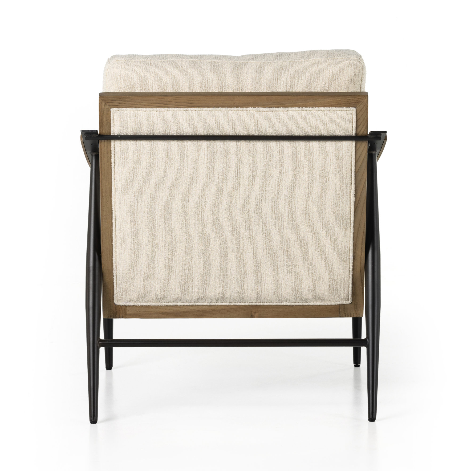 Paralimni Club Armchair, Kerbey Ivory Polyester Blend