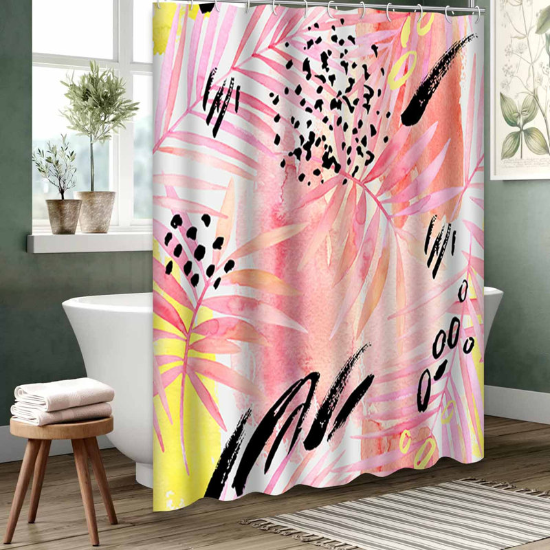 Rideau de douche noir imperméable, rideaux de douche pour la salle de bain avec 12 crochets, 72" L x 84" W