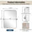 Modern Tilting Bathroom Vanity Wall Mirror | Stainless Steel Pivot Frame-304340584-306208177