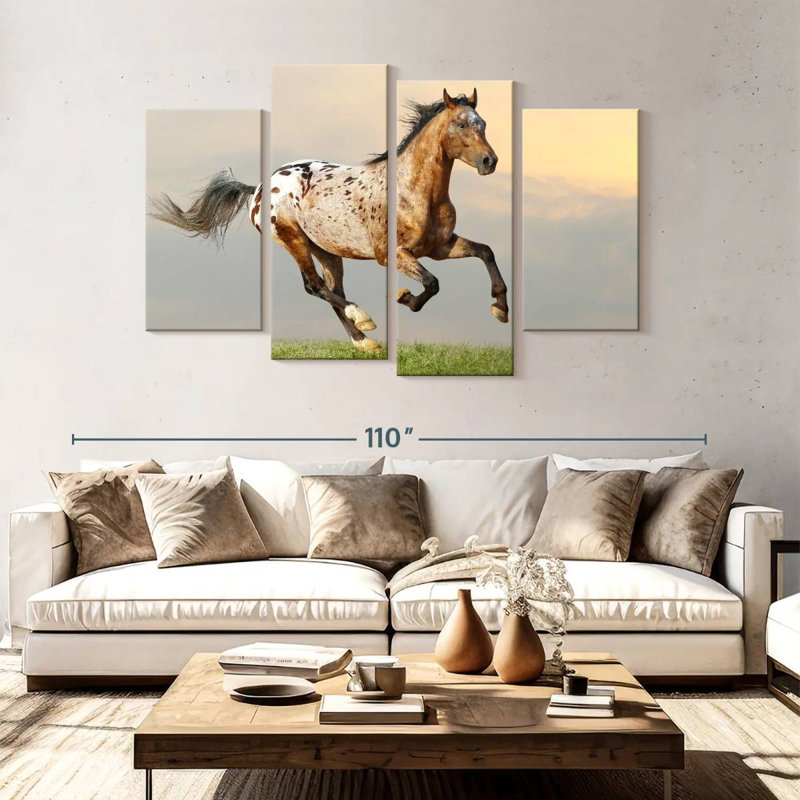 Étalon majestueux Appaloosa, H 54 po x l 84 po