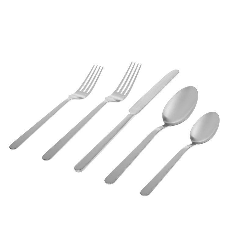  Ensemble de couverts en acier inoxydable - Service pour 4, Acier inoxydable mat