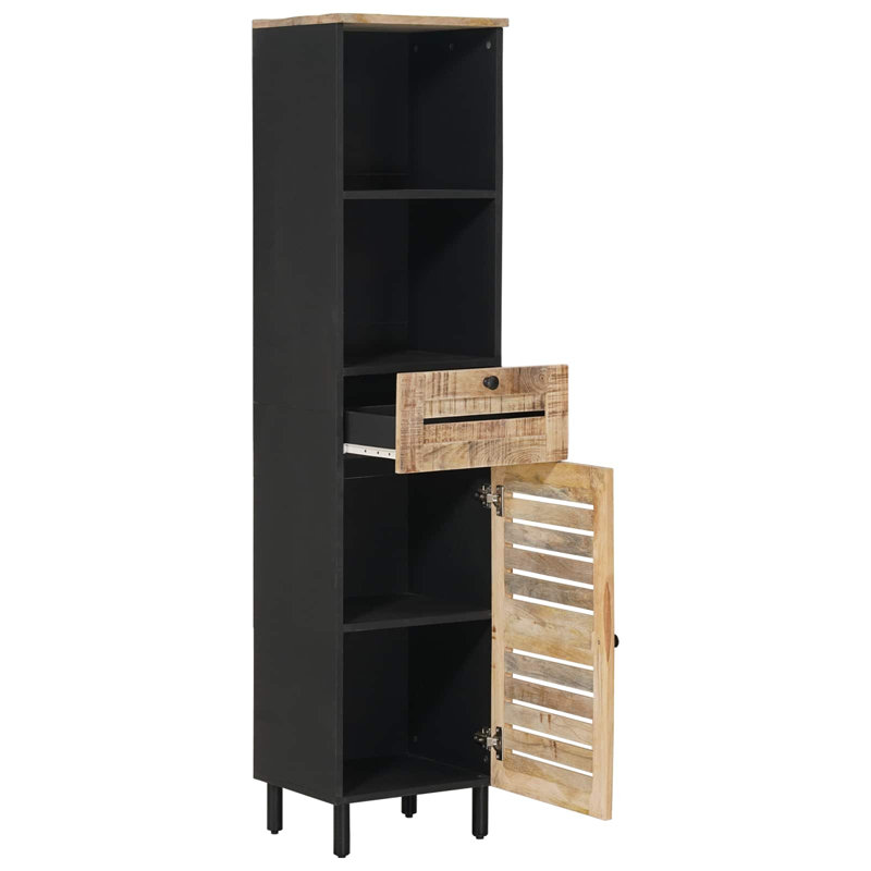 Solid Wood Freestanding Linen Cabinet