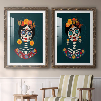 «Bright Day of the Dead», reproduction encadrée de qualité supérieure - prête à être accrochée