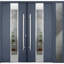 Façade extérieure avant double porte en métal / deux portes 5755 gris graphite transparent verre / fenêtre extérieure Sidelite / entrée moderne peint à gauche avec porte active 86 po x 80 po-111444955-111444953