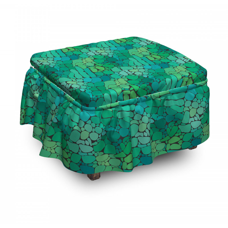 Housse pour repose-pieds de peau exotique crocodile