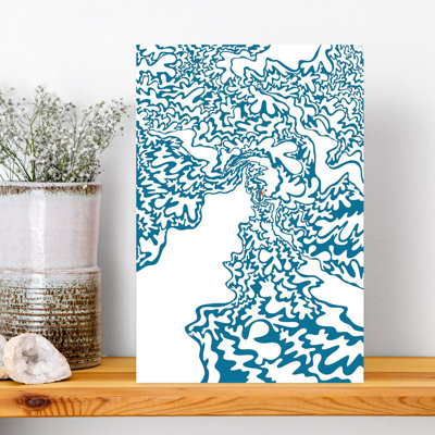 Abstract Ski Adventure Abstract Minimalist Modern Landscape Mountain Wall Art