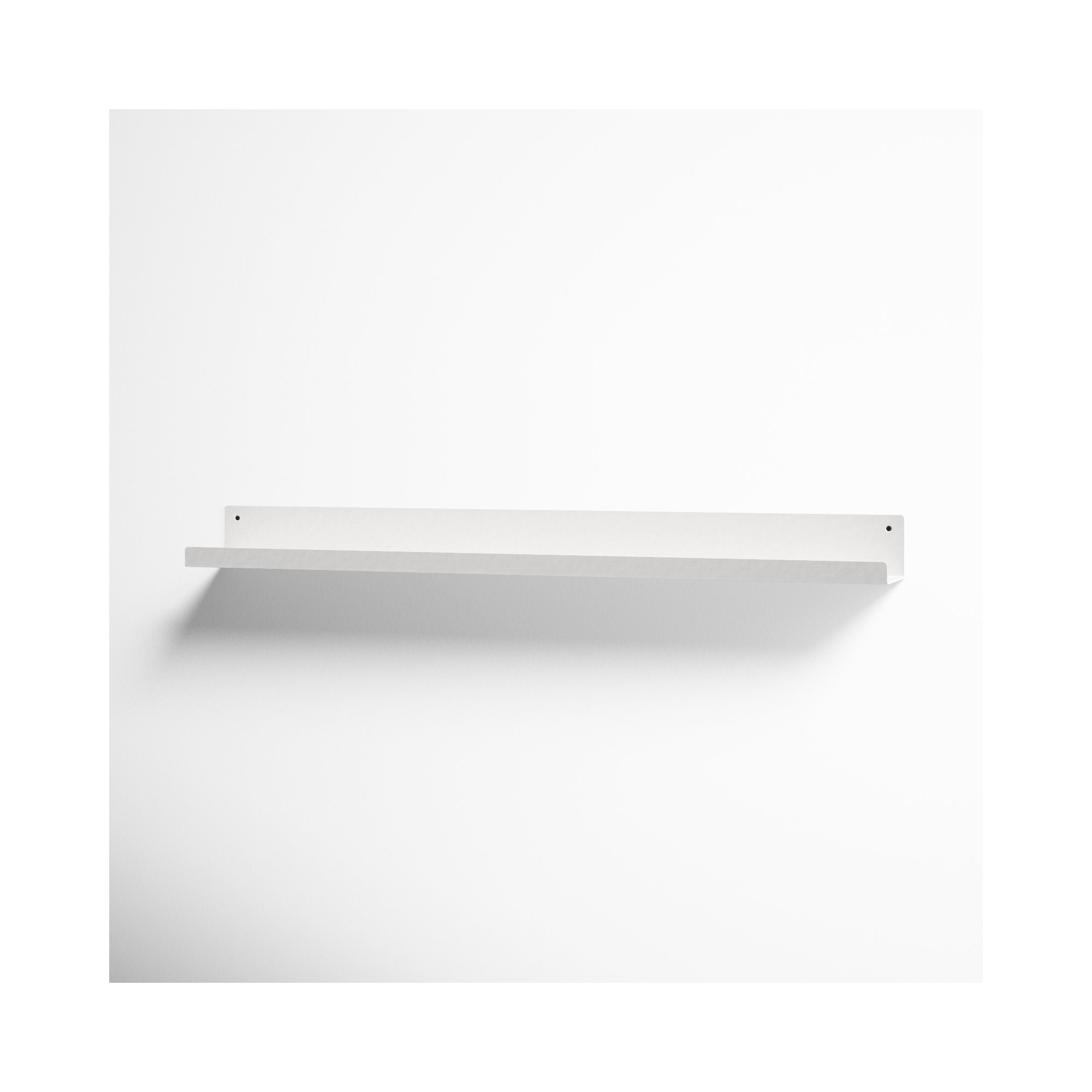 Tara Metal Picture Ledge Wall Shelf, 3" H x 36" W x 4.375" D, White