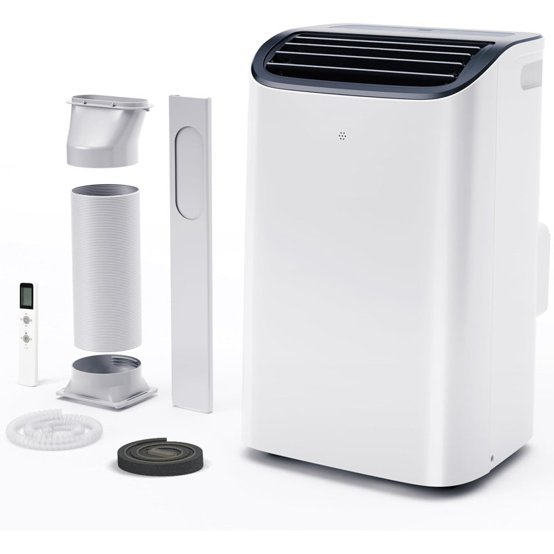 Simzlife 1200 BTU Portable Air Conditioner with Dehumidifier & Fan for 550 Square Feet with Remote,Timer,Automatic Defrosting