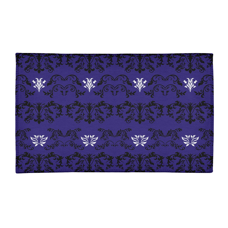 Tapis mauve / noir Damask, Rectangle 3 pi x 5 pi
