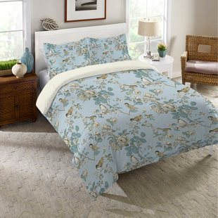 Allura Modern & Contemporary Cotton Twill Floral Comforter Set