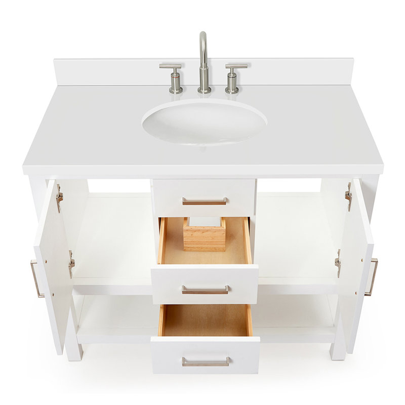 Bayhill 43'' W Single Vanity, White