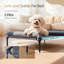 Lit surélevé pour chien avec coussins, lits surélevés pour l'intérieur et l'extérieur-1582214153